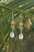 Sunbeam Cowrie Drop earrings