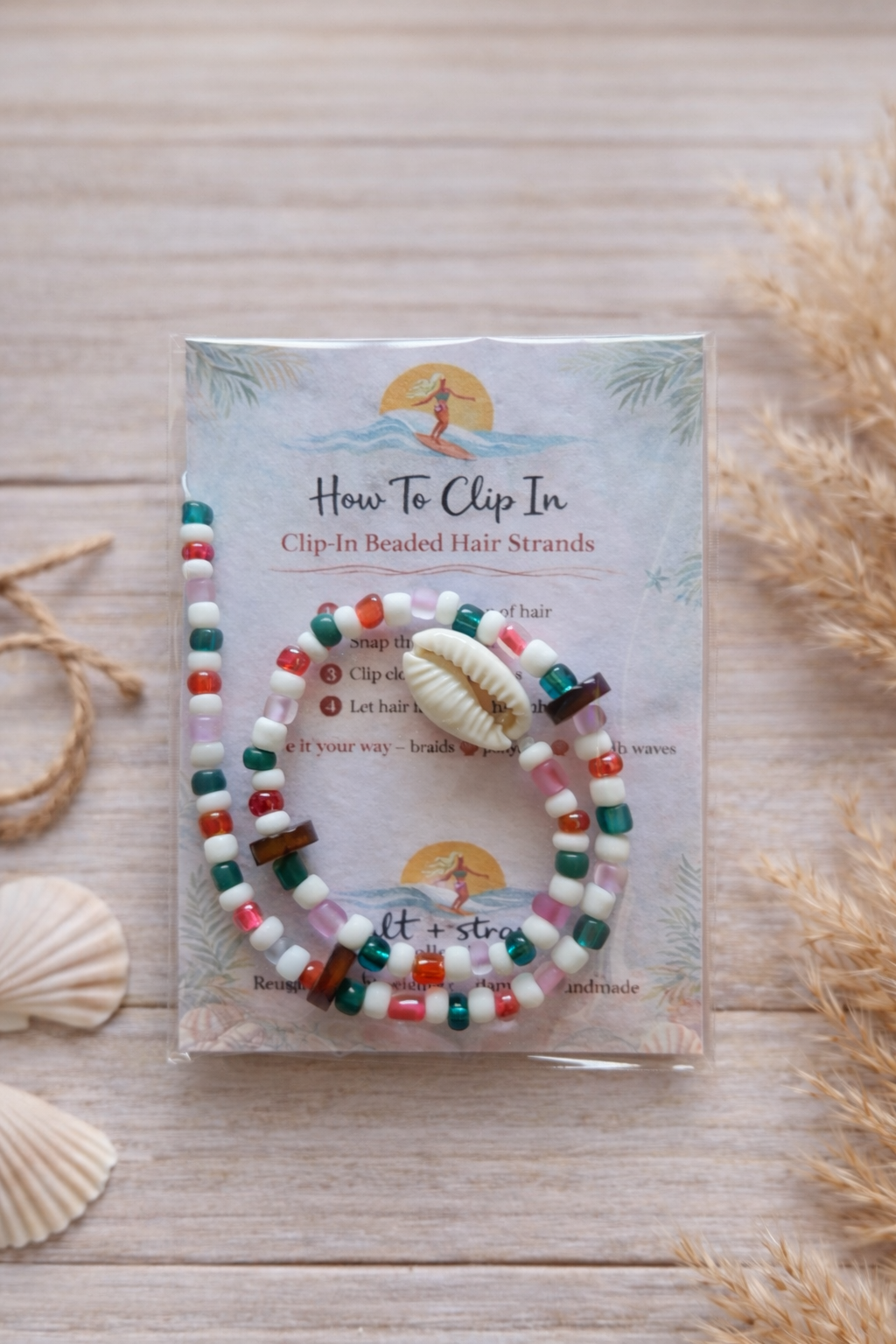 Shell Drop Island Confetti Hair Strand