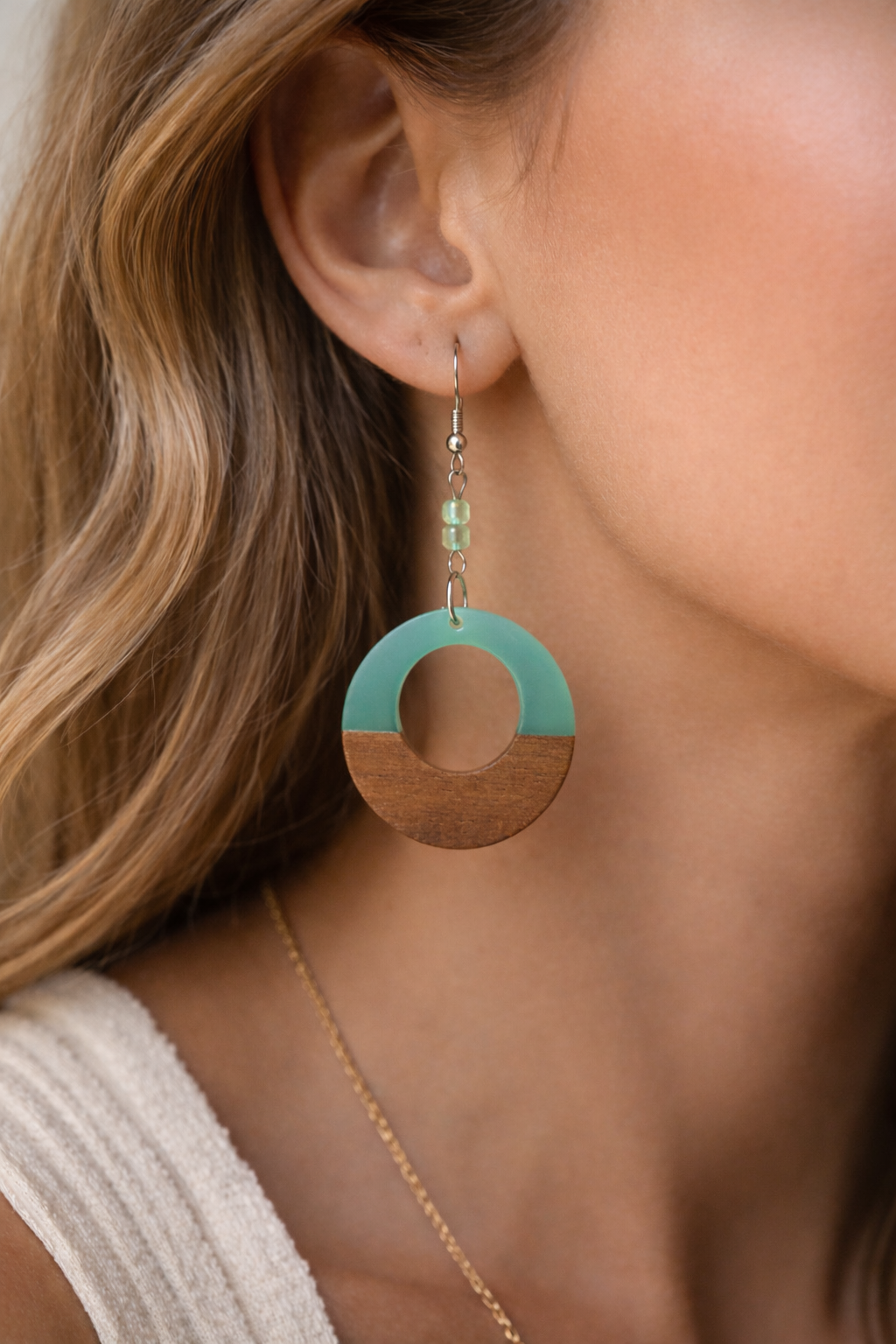 Tidal Teal Dangle Earrings