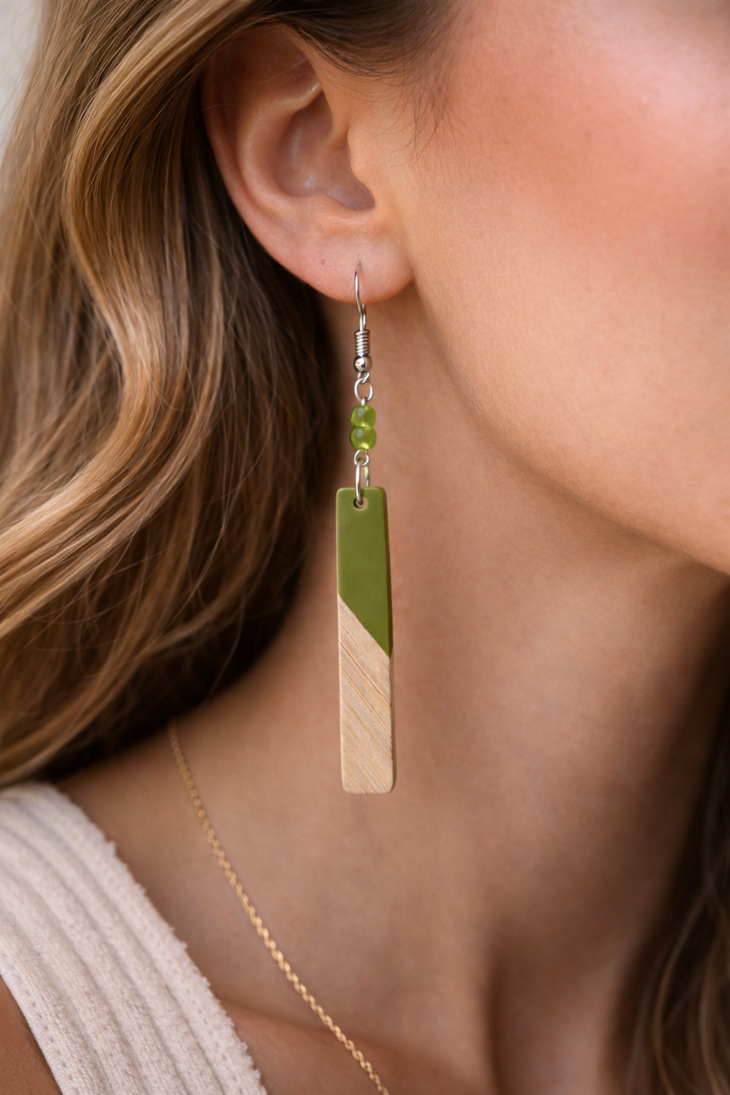 Olive Coast Drop Earrings