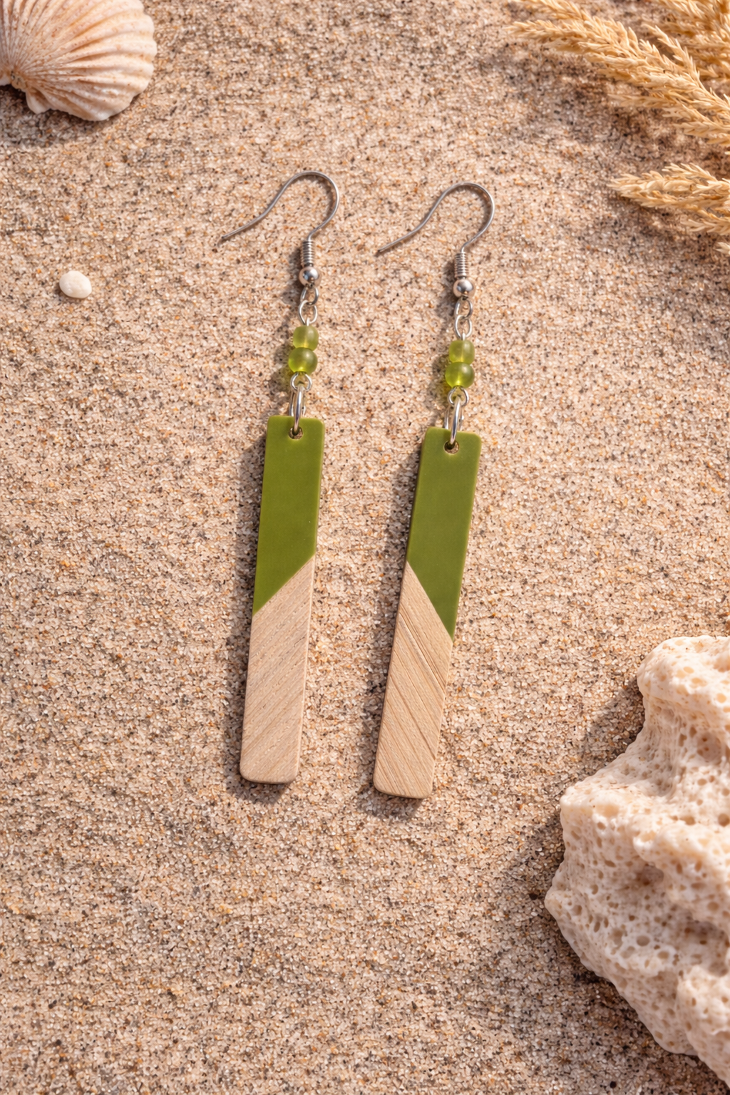 Olive Coast Drop Earrings